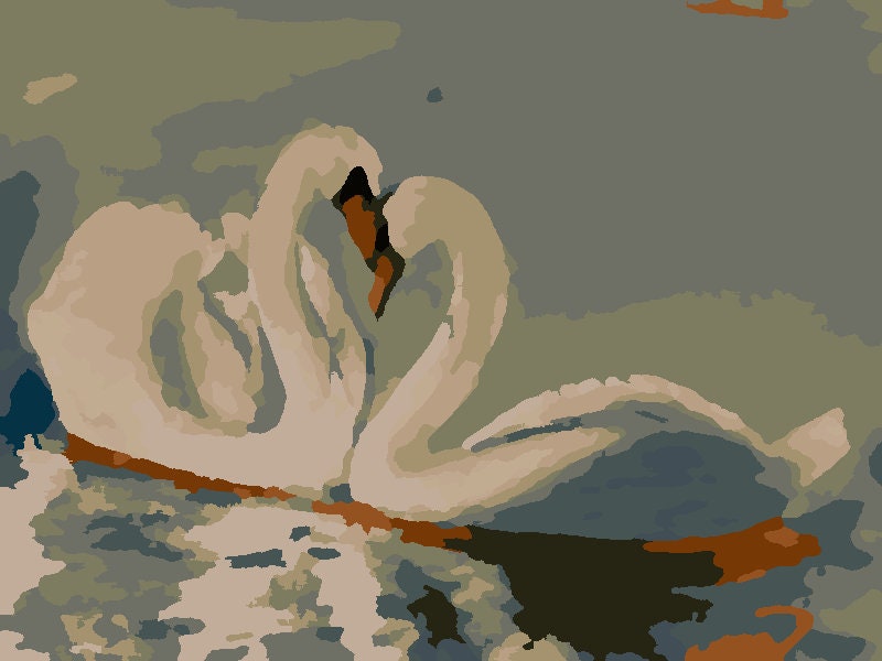 Swans Paint by Number Kit: Beginner Acrylic Art (8x10)