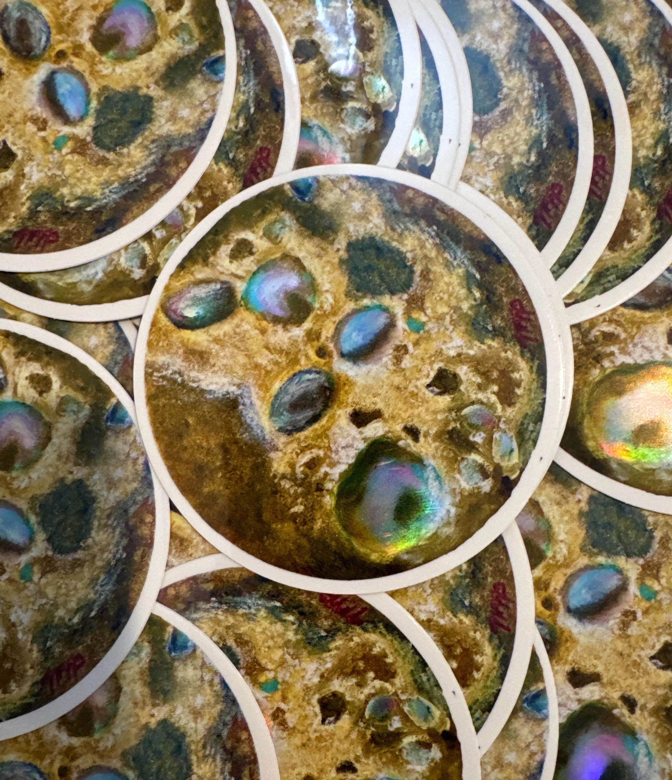 Holographic Seafoam Bubbles Sticker - 2.8”x2.8”