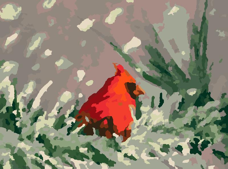 Cardinal Paint by Number Kit -a Fun Holiday Activity!