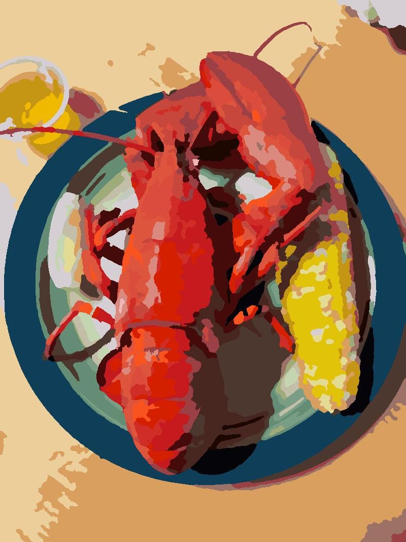 Lobstah Dinner Paint by Number Kit: Beginner Art Project