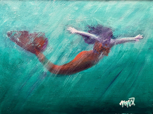 Unknown Depths - Mermaid Art Print