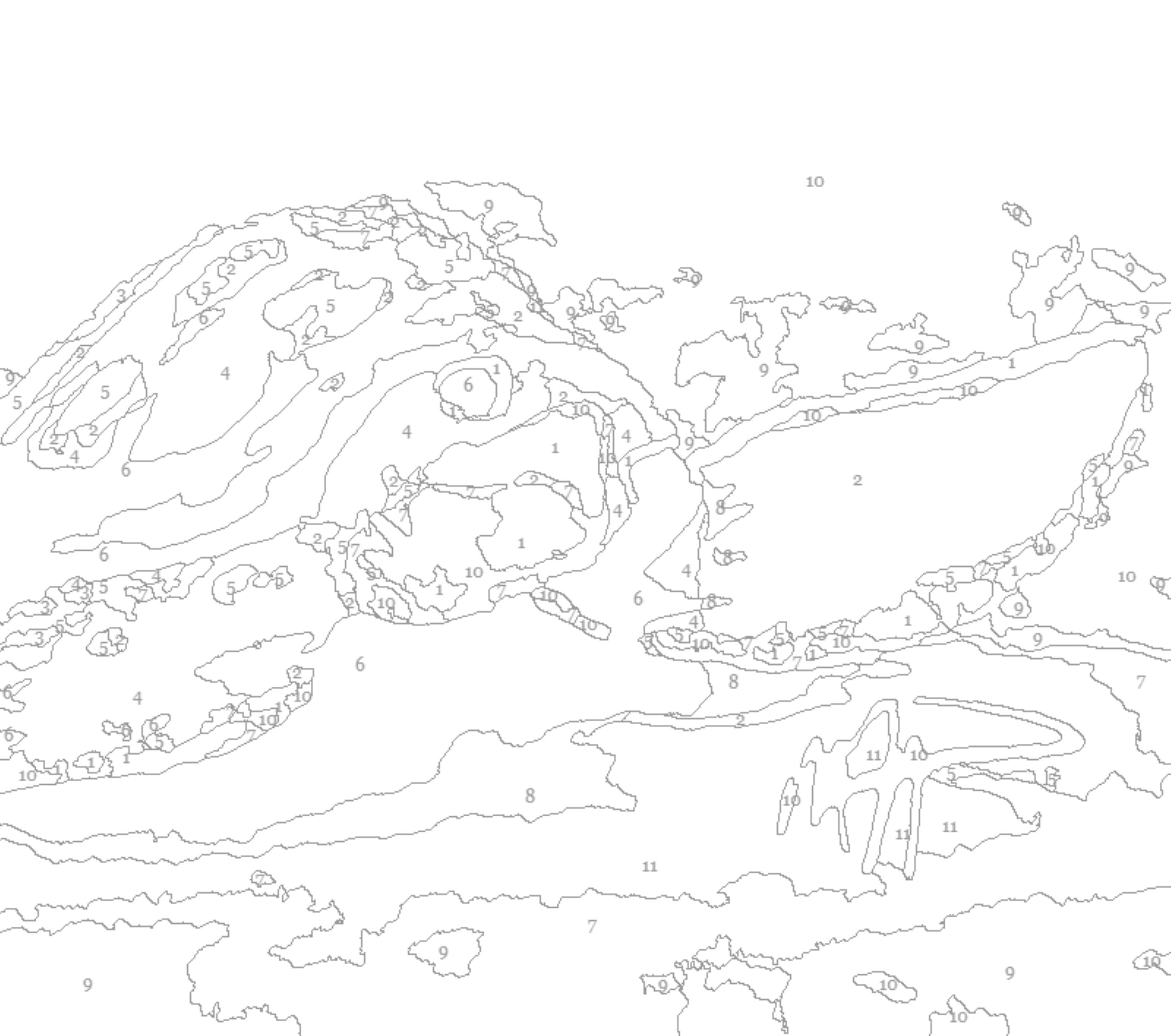 Sea Turtle Paint by Number Kit: Beginner Watercolor Art