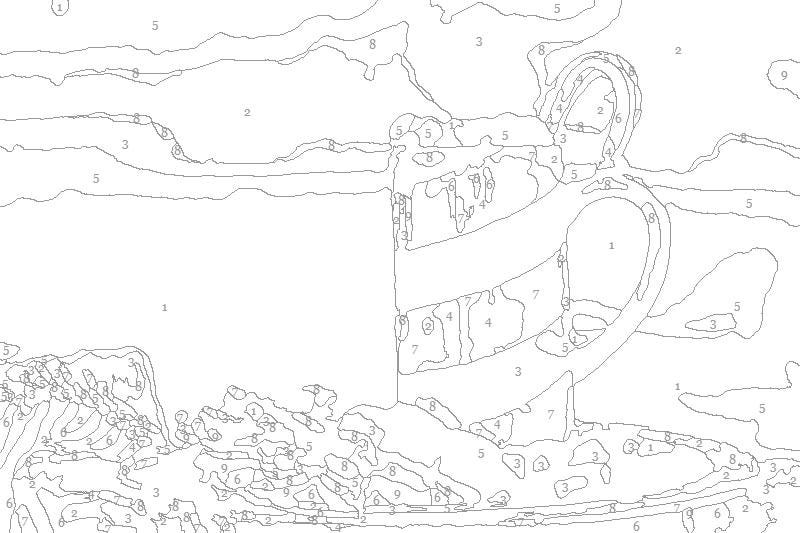 Hot Chocolate Paint by Number Kit -a Fun Holiday Activity!