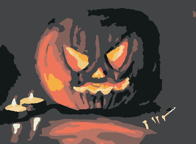 Jack o Lantern Paint by Number Kit -a Fun Fall Activity!