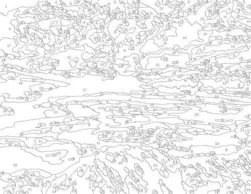 Acadian Sunset - Paint by Number Kit for Adults or Advanced Artists