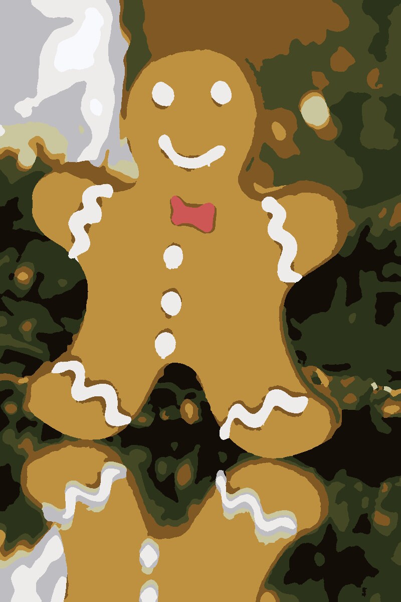 Gingerbread Man Paint by Number Kit -a Fun Holiday Activity!