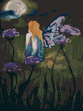 Moonlit Fairy Paint by Number Kit: Beginner Watercolor Art